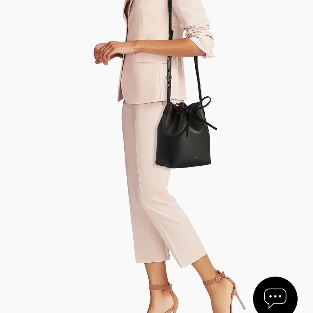NWT Mansur Gavriel Mini Leather Bucket Bag - Limited Edition Silver Interior - Picture 2 of 6